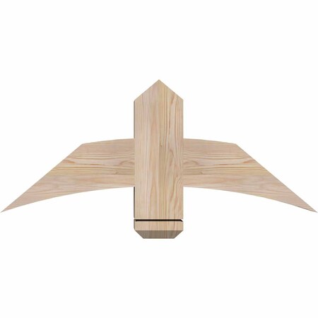 Ekena Millwork Bellingham Smooth Timber Gable Bracket, Douglas Fir, 36"W x 15"H x 5 1/2"D x 5 1/2"F, 10/12 Pitch GBW036X15X0606BEL00SDF